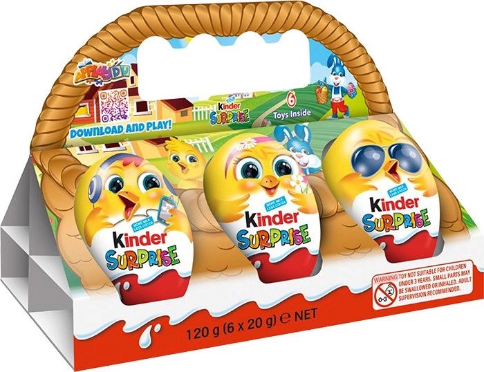 Kinder Surprise 6-Pack Easter Basket 120g