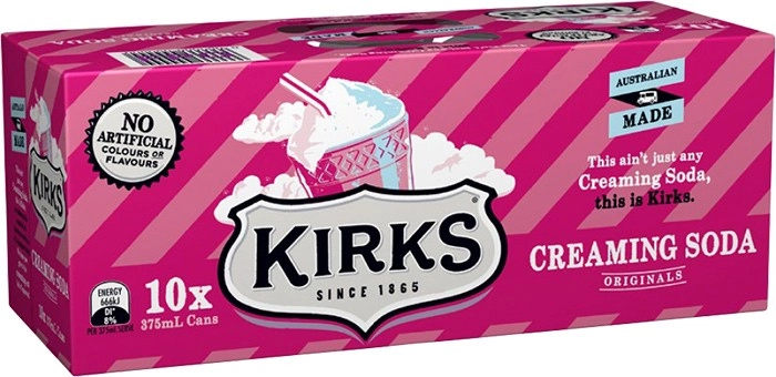 Kirks 10-Pack Can Soda 375ml