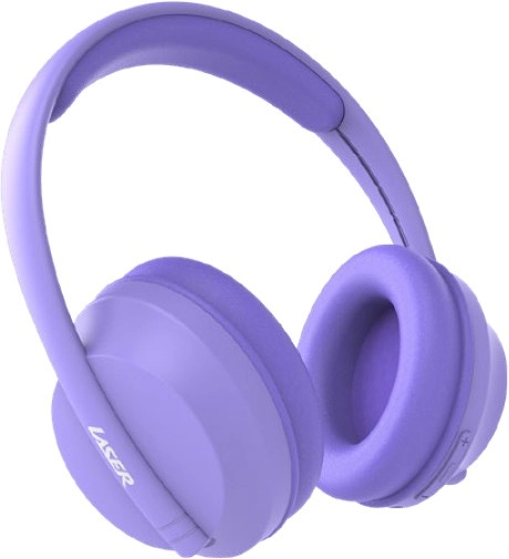 Laser Kids Bluetooth Headphones with Active Noise Cancelling - Lilac