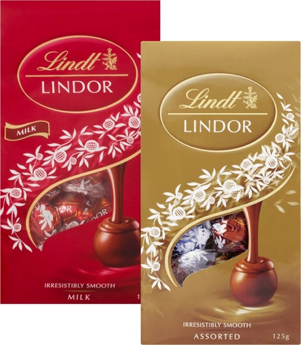 Lindt Lindor Assorted Pouches 121g-130g