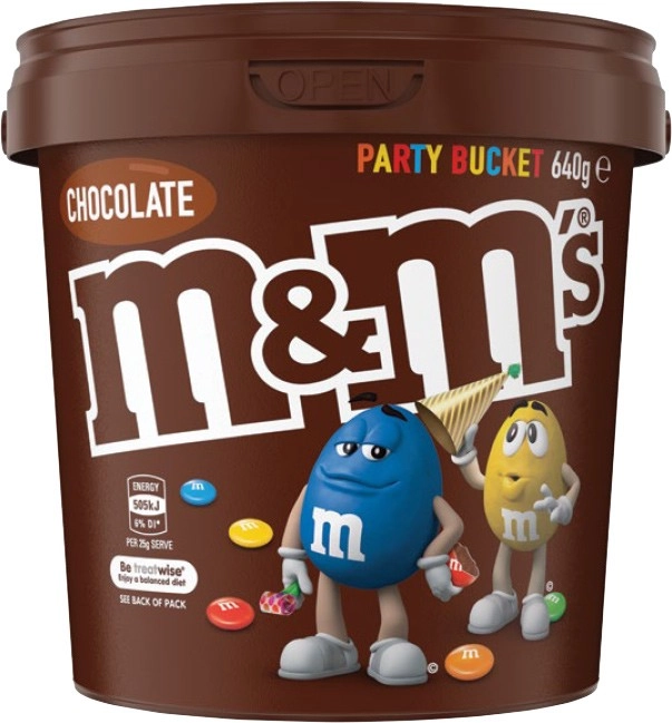 M&M's Milk Chocolate Christmas Snack & Share Party Bucket 640g