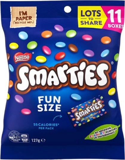 Nestle Smarties Chocolate Funpack Bag 127g