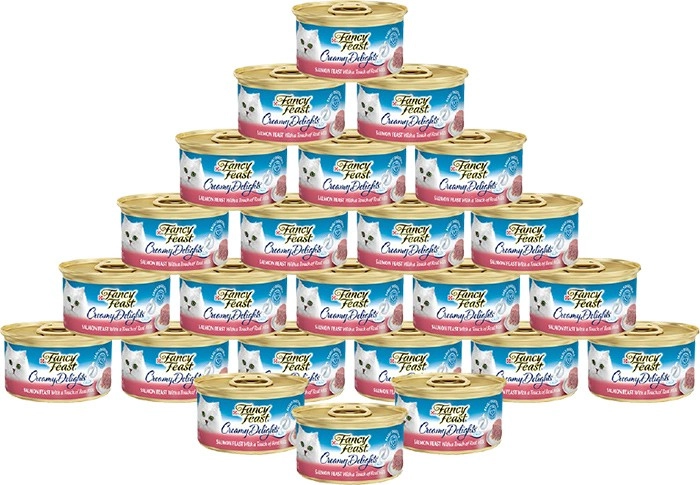 NEW Fancy Feast 24-Pack Creamy Delights Salmon Feast Cat Food