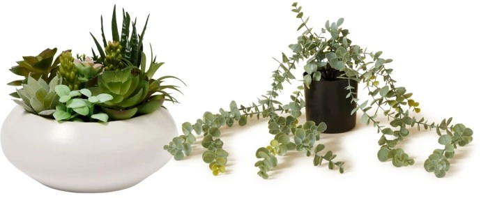 NEW Openook Artificial Plants: Tonal Succulent Bowl or Silver Leaf