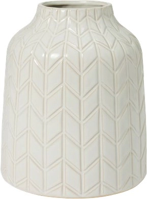 NEW Openook Debossed Chevron 20cm x 20.3cm Vase