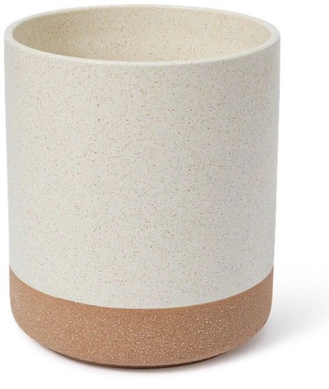 NEW Openook Glazed Textured Pot 21cm x 18.3cm - Beige