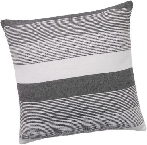 NEW Openook Printed Classic Stripe Cushion 43cm x 43cm - Iron Gate