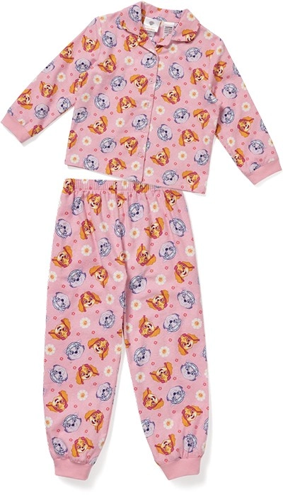 NEW PAW Patrol Kids Flannelette Pyjama Set - Pink