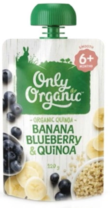 Only Organic Banana Blueberry & Quinoa 6+ Months 120g