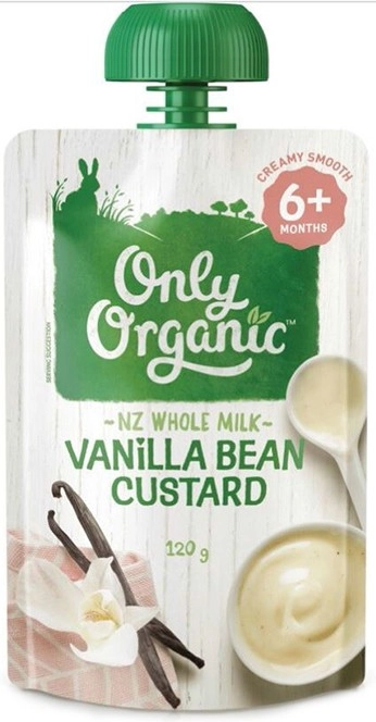 Only Organic Vanilla Bean Custard 6+ Months 120g