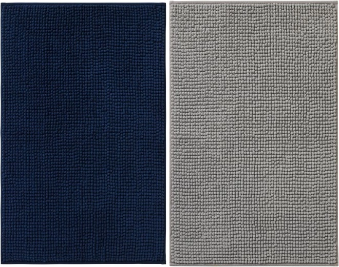 Openook Classics Toggle Bath Mats - Light Grey or Dark Blue