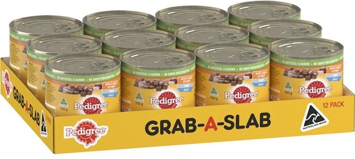 Pedigree 12-Pack Dog Food Can 5 Meats 700g