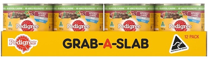 Pedigree 12-Pack Dog Food Can Beef & Vegetables 700g