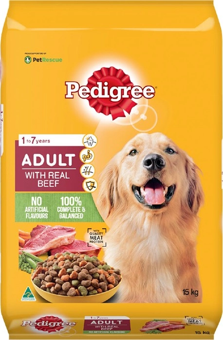 Pedigree Dry Dog Food Beef 15kg