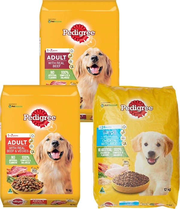 Pedigree Dry Dog Food Varieties 12kg-15kg