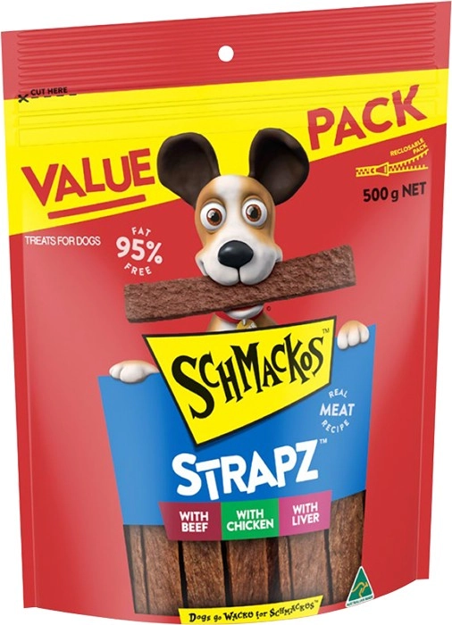 Schmackos Strapz Dog Treats 500g - Variety Pack