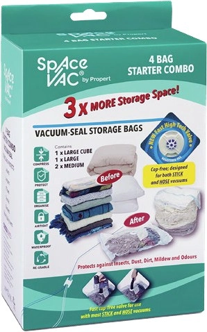 Space Vac Starter Combo Vacuum-Seal Storage Bags