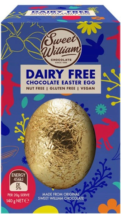 Sweet William Dairy Free Chocolate Easter Egg Gift Box 140g