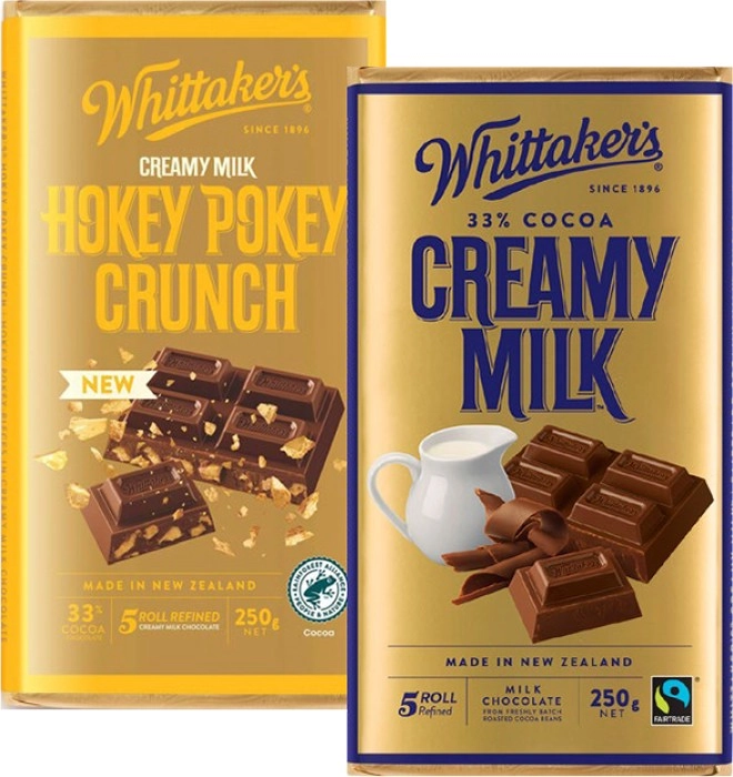 Whittaker’s Assorted Family Blocks 200g-250g