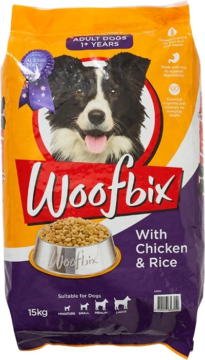 Woofbix Dry Dog Food 15kg - Chicken & Rice