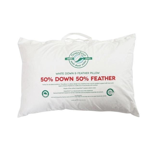 50/50 Duck Down Feather Surround Pillow by Greenfirst®