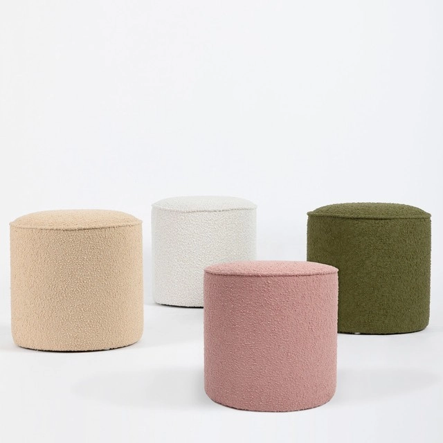 Adele Small Boucle Ottoman by Habitat