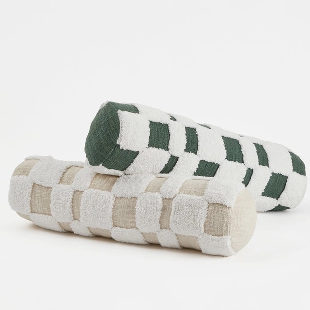 Kova Check Tufted Oblong Cushion by M.U.S.E.