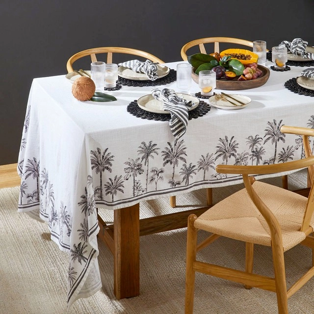 Tahiti Black/White Table Linen Range by Habitat