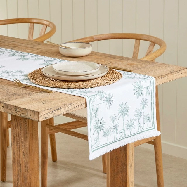 Tahiti Green Reversible Table Runner by Habitat