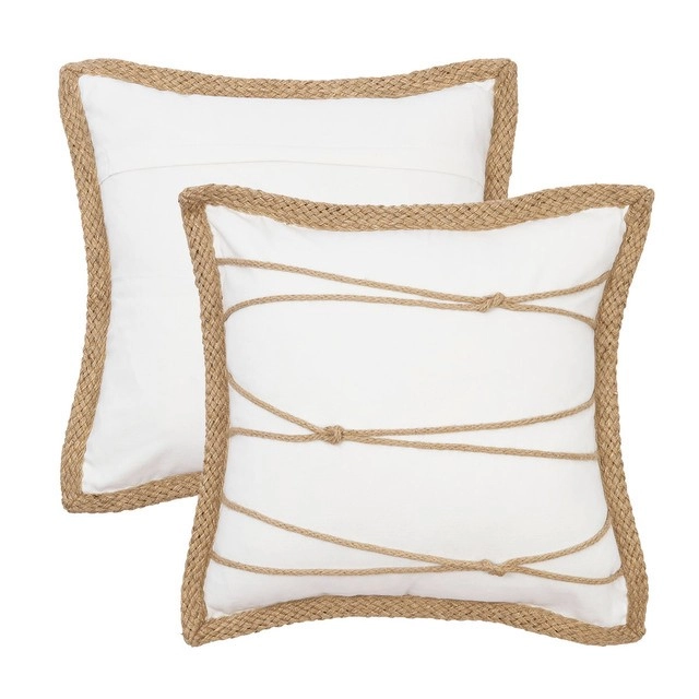 Little Cove Knotted Jute Cushion by Habitat