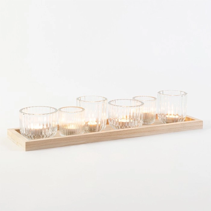 Luna Candle Holders on Tray by Habitat