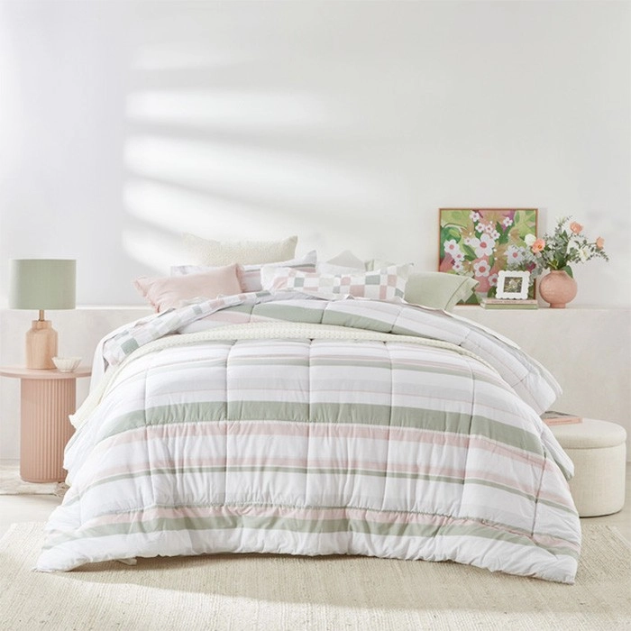 Morgan Stripe Reversible Comforter Set by Essentials