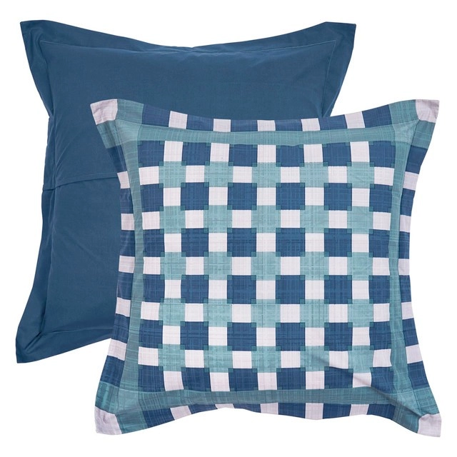 Myka Grid European Pillowcase by Essentials