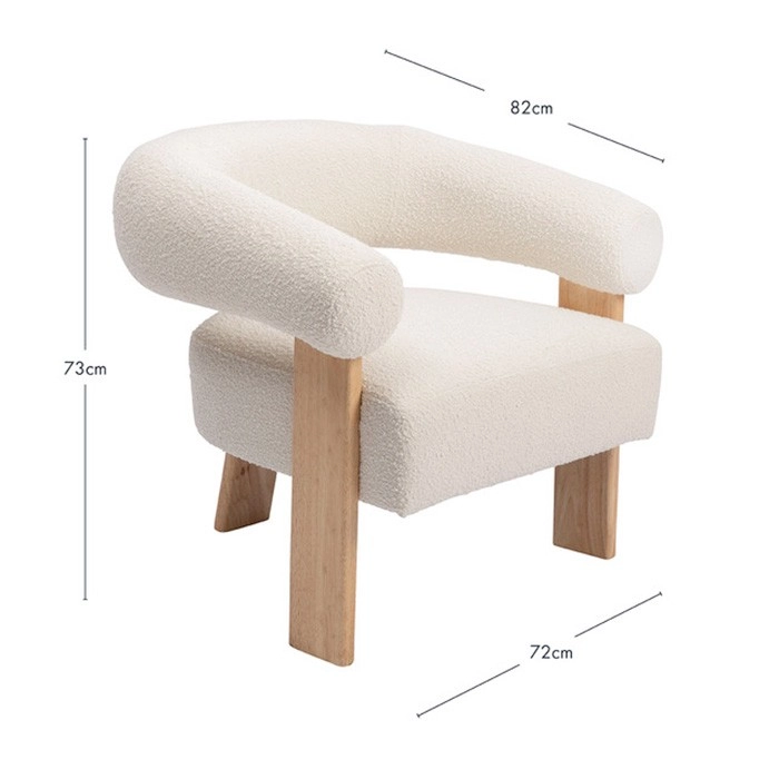 Ollie Bouclé Chair by M.U.S.E.