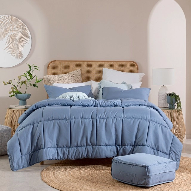 Snoozi Cube Denim Comforter Set by Essentials