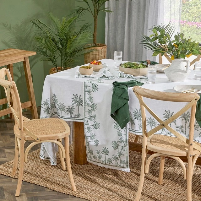 Tahiti Green Table Linen Range by Habitat