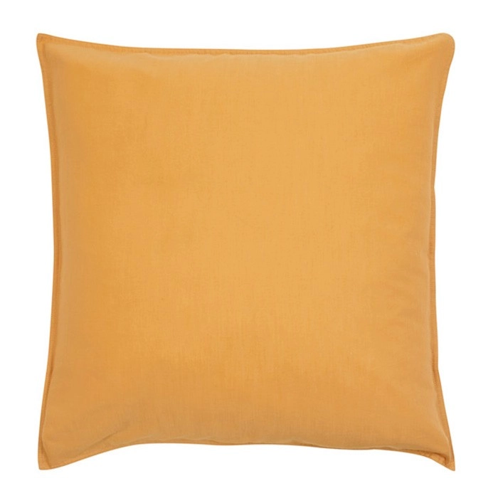 Washed Linen Look Mustard European Pillowcase by Essentials