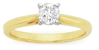 18ct Gold Diamond Solitaire Ring