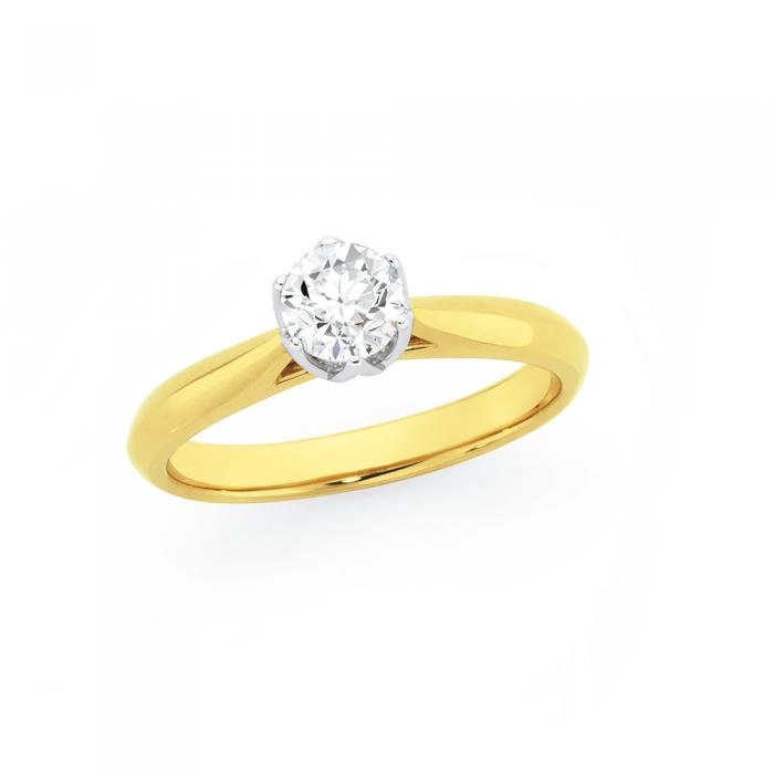 18ct Gold Diamond Solitaire Ring