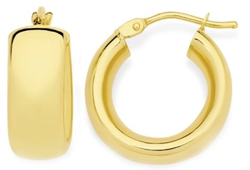 9ct Gold 10mm Hoop Earrings