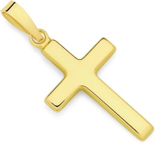 9ct Gold 20mm Polished Cross Pendant