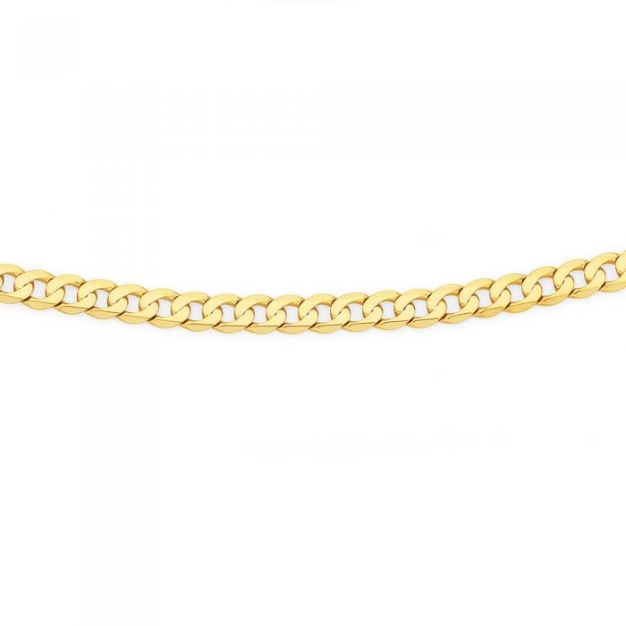 9ct Gold 55cm Solid Curb Chain