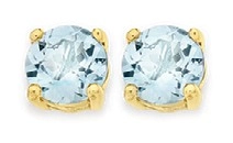 9ct Gold Blue Topaz Stud Earrings