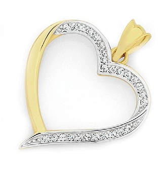 9ct Gold Cubic Zirconia Pendant