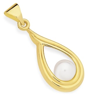 9ct Gold Cultured Freshwater Pearl Pendant