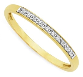 9ct Gold Diamond Band