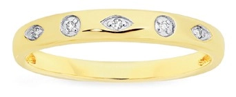 9ct Gold Diamond Band