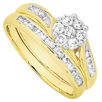 9ct Gold Diamond Bridal Set