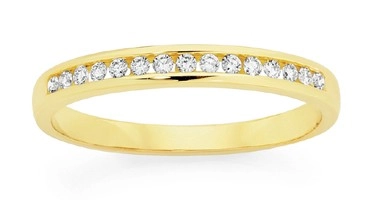 9ct Gold Diamond Channel Set Band