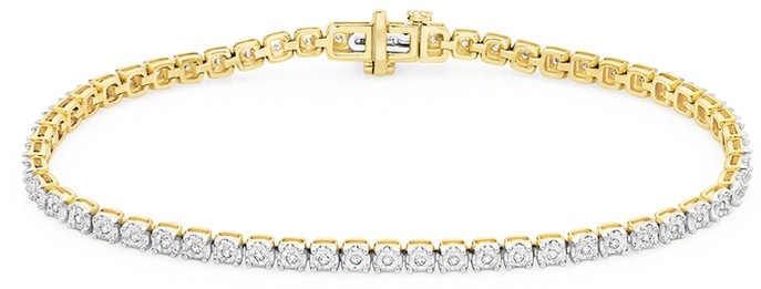 9ct Gold Diamond Tennis Bracelet